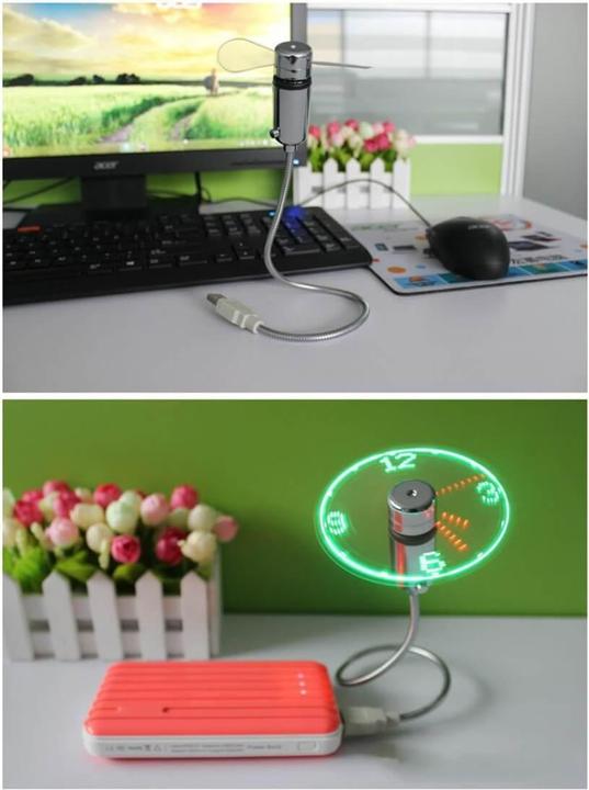Image du produit Hama Ventilateur USB pour PC avec affichage de l'heure