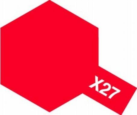 Actual product image Tamiya Acrylic paint X-27 clear red glossy
