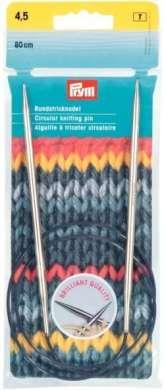 Image du produit Prym Aiguilles circulaires en laiton, argent 7.00 mm, 80 cm, sachet