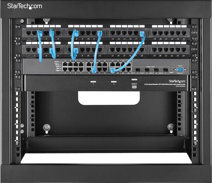 Image du produit StarTech Rack serveur ouvert 8 U 19 pouces avec charnière - profondeur 55cm (8 HE, Rack 19 pouces)