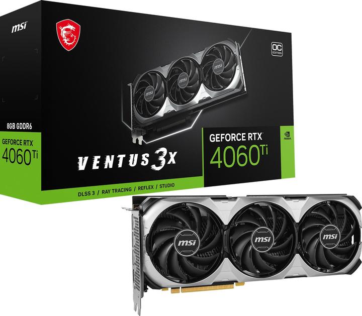 Immagine prodotto MSI GeForce RTX 4060 Ti VENTUS 3X 8G OC (8 GB)