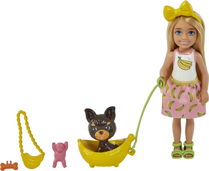 Produktbild Barbie Chelsea-Puppe und Hündchen mit Zubehör, Spielzeug für Kinder ab 3 Jahren