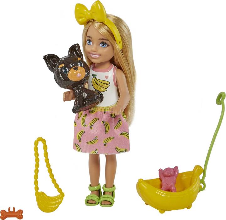 Produktbild Barbie Chelsea-Puppe und Hündchen mit Zubehör, Spielzeug für Kinder ab 3 Jahren