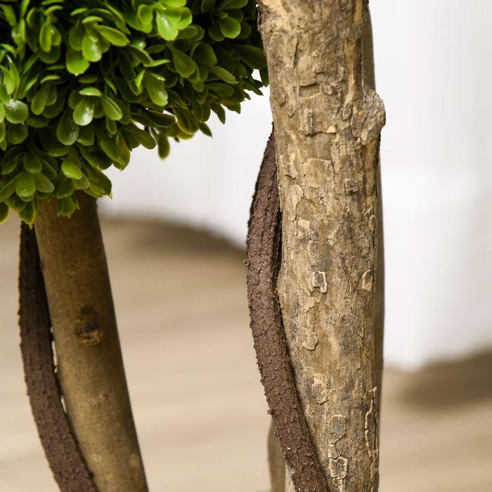 Image du produit Swisshandel24 Plante artificielle, buis de 90 cm en pot de fleurs, protection UV, plante d'intérieur pour salon (90 cm)