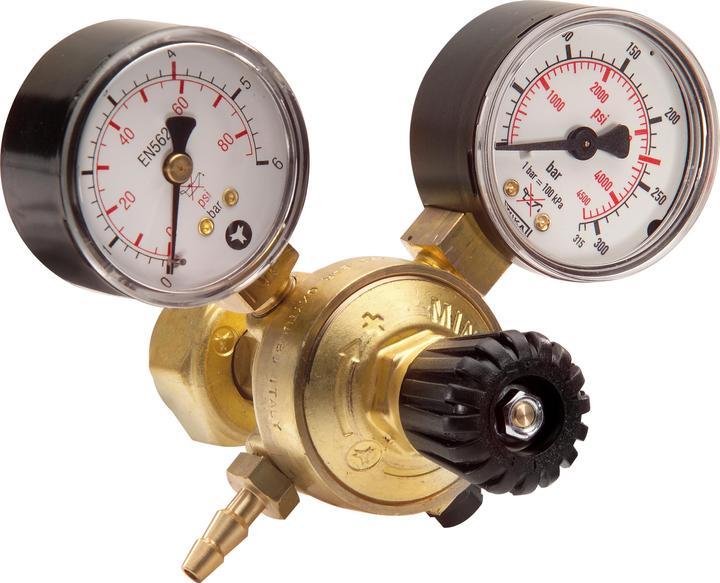 Immagine prodotto CFH Riduttore di pressione con 2 manometri per interruttore gas di protezione DR 516