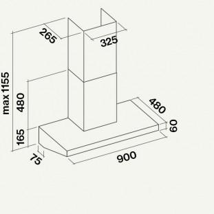 Actual product image Falmec MARKET PRO 90 (Ceiling hood)