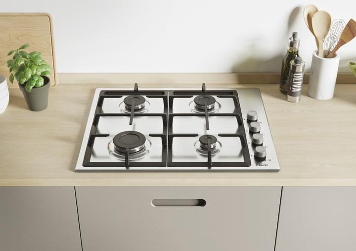 Actual product image Candy CHG6LX Stainless Steel Built-in 60 cm Gas 4 Cooker(s)