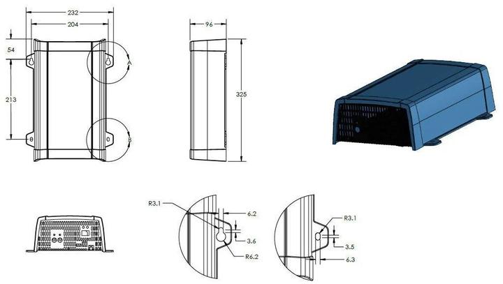 Actual product image Victron Energy Phoenix VE.Direct 12/800 Schuko