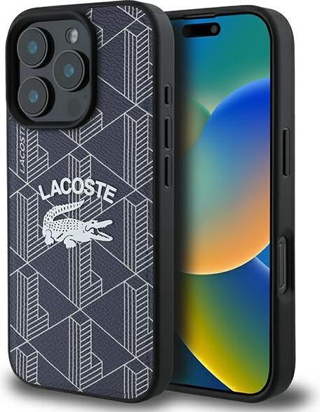 Image du produit Lacoste LCHMP16XPIGV iPhone 16 Pro Max 6.9" granatowy/navy hardcase Monogram Vintage Logo MagSafe (Apple iPhone 16 Pro Max)