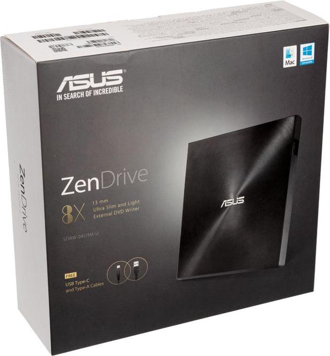 Image du produit ASUS ZenDrive U9M (Lecteur DVD, Graveur de CD, Lecteur de CD, Graveur de DVD)