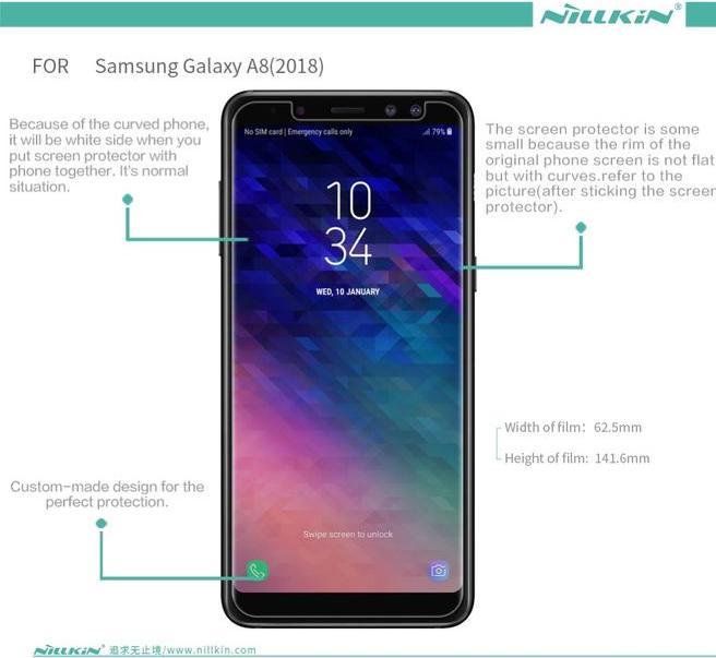 Actual product image Nillkin Super Clear Series (1 Piece, Samsung Galaxy A8 (2018))