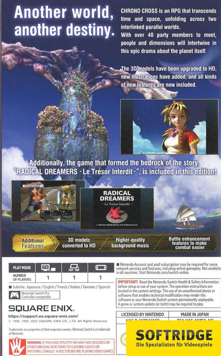 Image du produit Square Enix Chrono Cross - The Radical Dreamers Edition -ASIA- (Switch, Switch Lite, Switch OLED, EN)