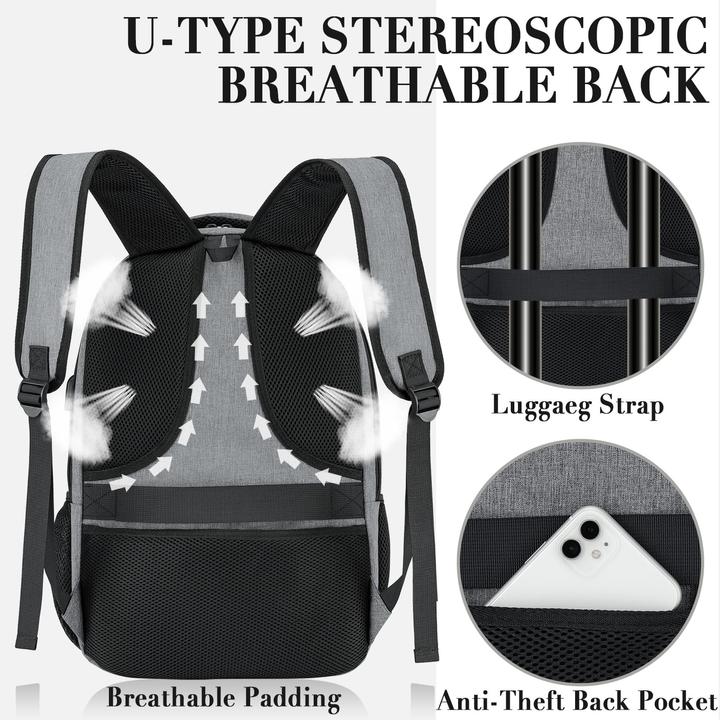 Image du produit Only-Bags.Store Sac à dos, sac à dos scolaire étanche travail ordinateur portable avec port de charge USB, sac à (32 l)