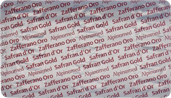 Nährwerte und Zutaten Alpinamed Safran Gold (90 Stück, Kapseln, 88 g)