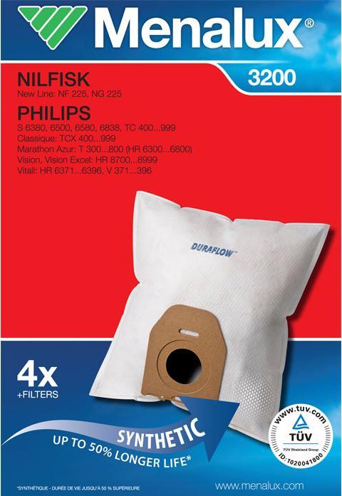 Actual product image Menalux 9001961490 3200 Vacuum Cleaner Bag, Duraflow (1 x)