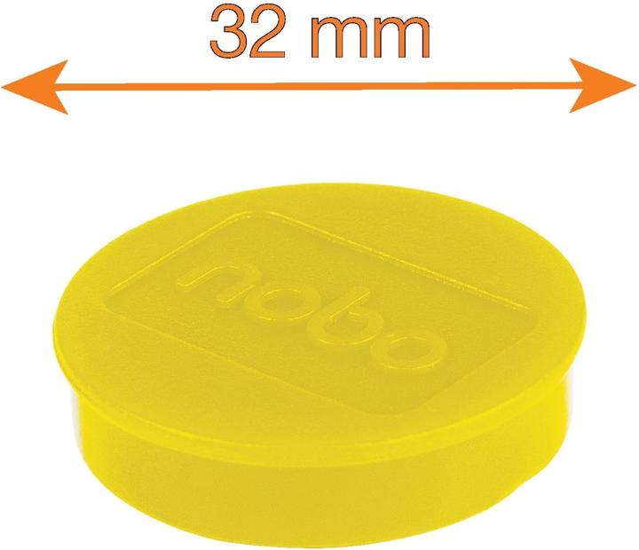 Actual product image Nobo Magnet round 32mm 1915302 yellow 10 pieces (10 x)
