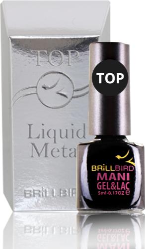 Immagine prodotto BrillBird Gel&lac metallico 5ml Top (Trasparente, Vernice UV gel)