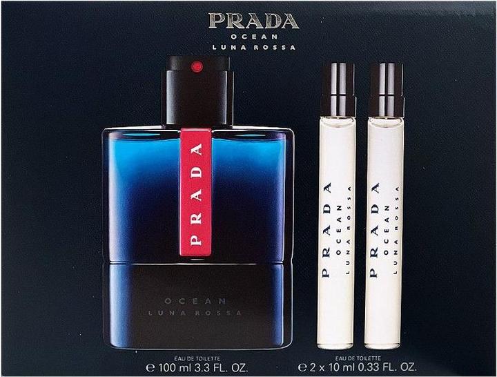 Actual product image Prada Luna Rossa Ocean 100ml Set Eau de Toilette 100ml + 2x Eau de Toilette 10ml (Eau de toilette, 120 ml)