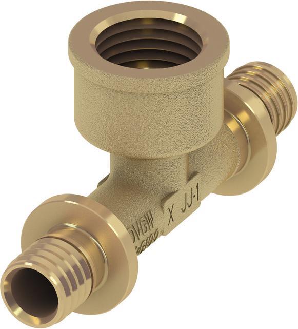 Productafbeelding TECE TECEflex T-stuk IG 25 x Rp 3/4" x 25 brons 709804