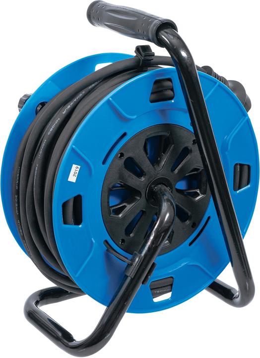 Produktbild BGS Kabeltrommel 25 m 3 x 1,5 mm² 4 Steckdosen mit Verschlusskappe IP 44 3500 W (25 m, 1.50 mm²)