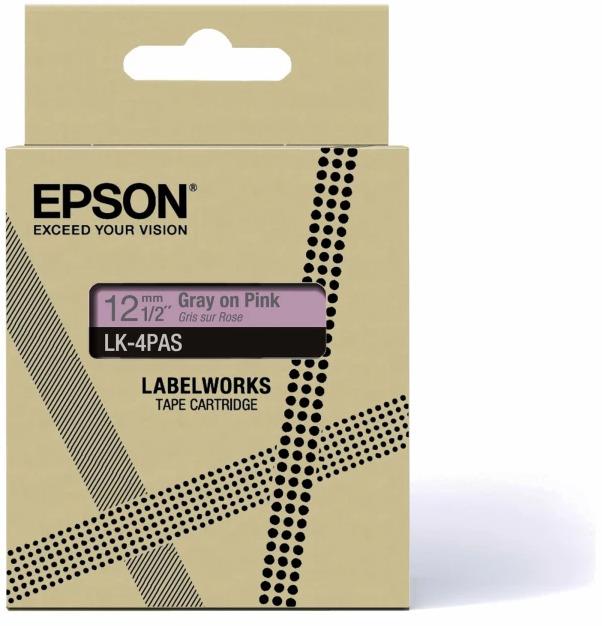 Produktbild Epson LabelWorks LK-4PAS - Soft Pink/Gra (1.20 cm, Rosa, Grau)