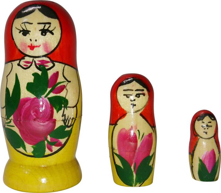 Actual product image Swala Matryoshka 3-piece, 6 cm (Babushka wooden nesting doll)