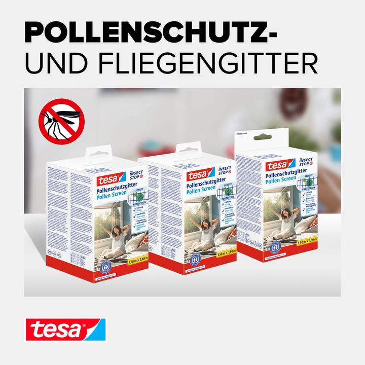Immagine prodotto tesa Griglia anti-polline, per chi soffre di allergie, richiudibile con nastro velcro autoadesivo (130 x 150 cm)
