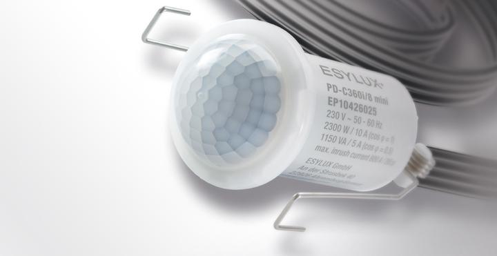 Produktbild Esylux Decken.PDC360i/8 mini KNX weissEinbauPraesenzmelder 360 (2.50 m)