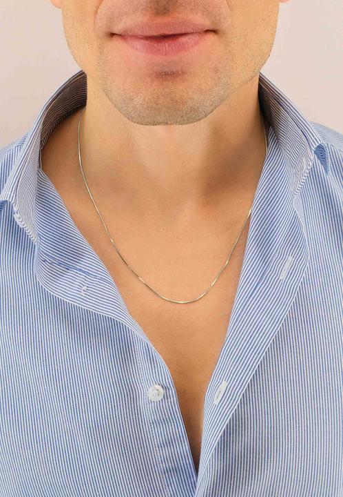 Actual product image Muau Snake (White gold, 50 cm)