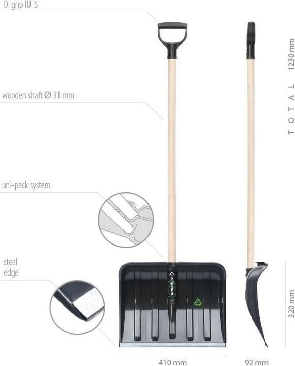 Produktbild Magni Schneeschaufel NONAME 41 ECO mit Stahlkante