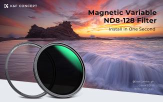 Actual product image K&F Concept Concept Nano X No Fork ND8-128 Magnetic Filter - 82mm (82 mm, Neutral density filter, 82 mm)