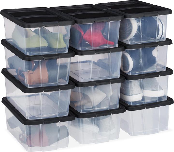 Produktbild Relaxdays Schuhboxen Kunststoff (20 x 34.5 x 12.5 cm)