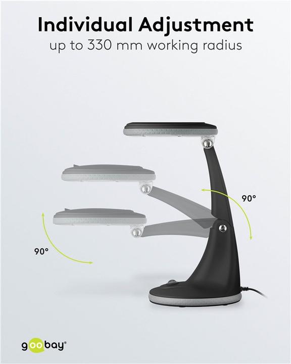 Image du produit Goobay Lampe loupe à LED sur pied, 6 W, noire
