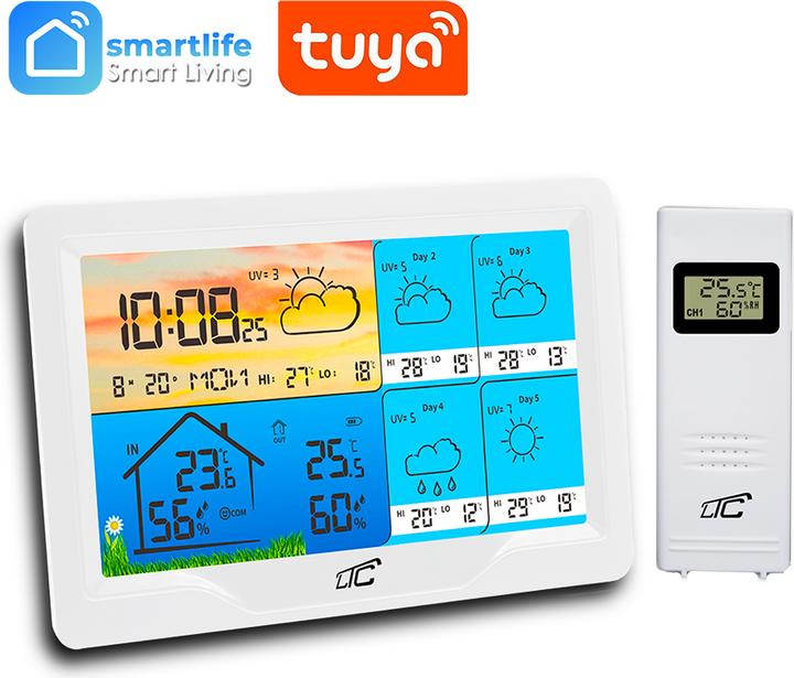 Lasmex SMART weather station with color display White TUYA LTC