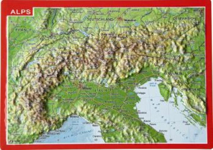 Immagine prodotto Rilievo cartolina Alpi