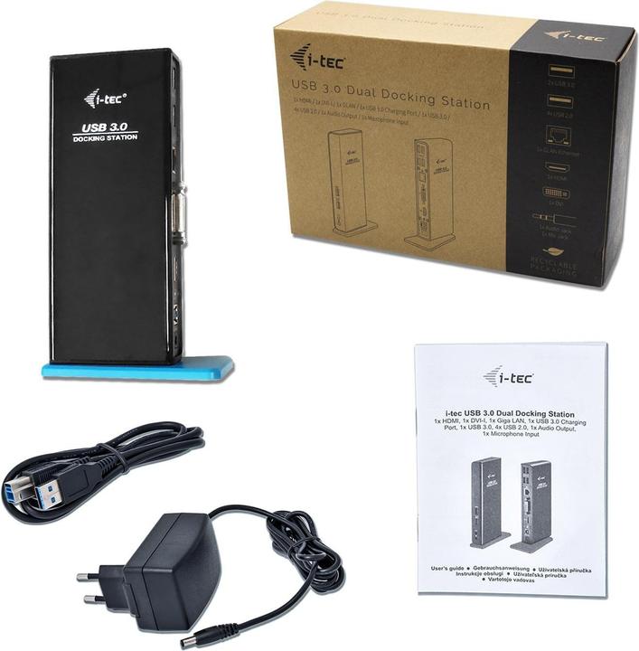 Immagine prodotto i-tec USB 3.0 Doppio Dock Full HD (USB-B, 2 Porti)