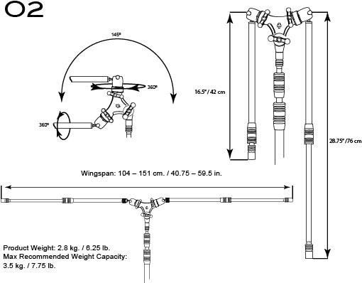 Produktbild Triad-Orbit O2, Orbit 2 Dual Schwenkarm, 76cm (Stativ Schwenkgriff)