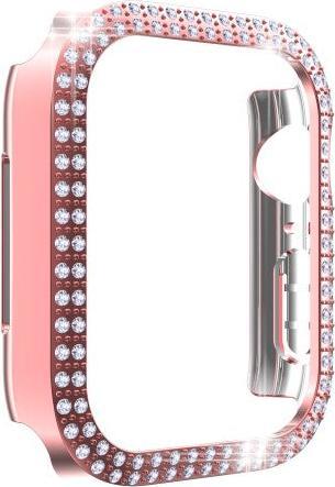 Actual product image Cover-Discount Apple Watch 45mm - glitter rhinestones protective case black