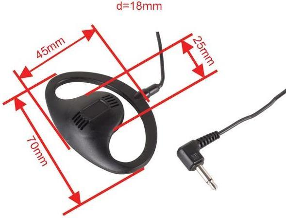 Actual product image Head- & Earphone/Microphone Mono Earphone (Cable)