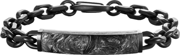 K12 - Forged Inline Bracelet - 9 mm (23 cm, Chirurgenstahl 316L, Carbon, ohne Messing)