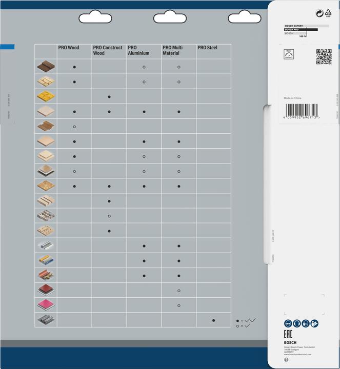 Valeurs nutritives et ingrédients Bosch Professional Zubehör Lame de scie circulaire PRO Steel, 305 x 2,2 x 25,4 mm, T60