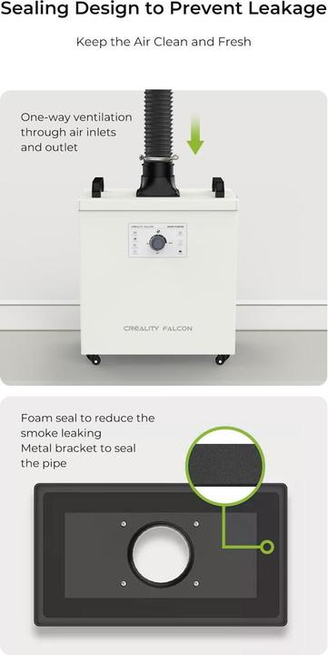 Produktbild Creality Falcon YW200 Rauchabsaugung mit Filter (Reinigung)