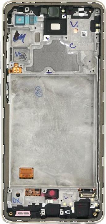 Actual product image Samsung Display unit + frame A725 Galaxy A72 4G white GH82-25460D (Display, Galaxy A72)