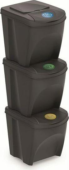 Prosperplast 3er Set Mülleimer (20 l)