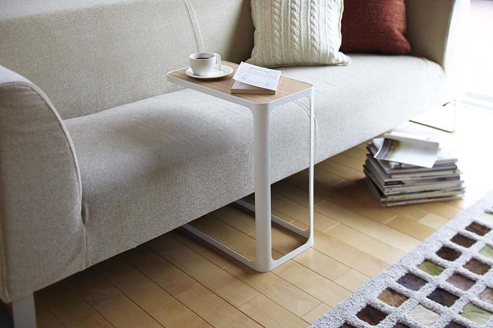 Image du produit Yamazaki Frame table d'appoint, frêne, blanc (24 x 45 x 52 cm)