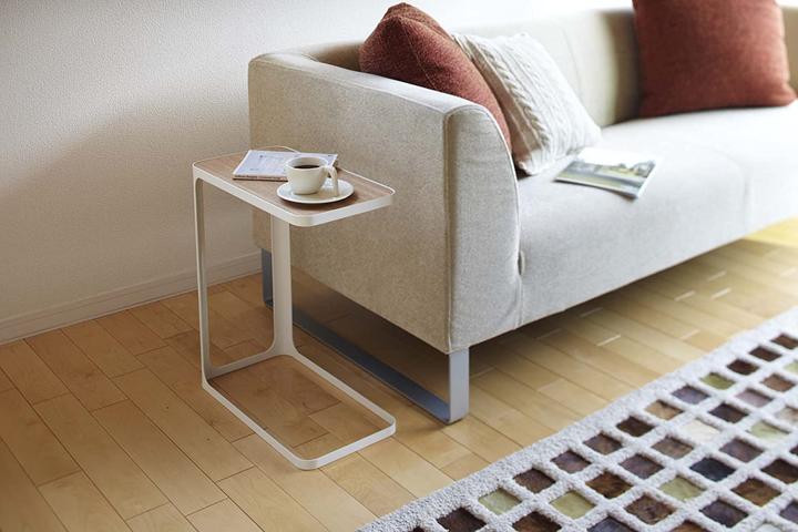 Image du produit Yamazaki Frame table d'appoint, frêne, blanc (24 x 45 x 52 cm)
