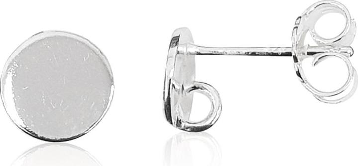 Leyda Scheiben Ohrstecker Brisur (Silber 925)