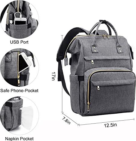 Image du produit Only-Bags.Store Laptop Backpack 17 Inch, Waterproof Backpacks Students with Handle USB Charging Port, Large