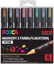 Mitsubishi Metallic-Plakatmarker PC-5M 8 Farben (Multicoloured, 2.50 mm)