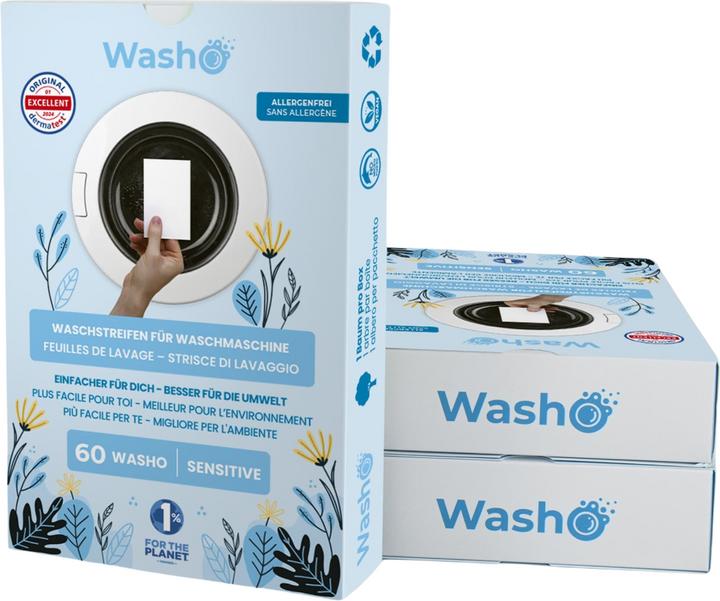 Produktbild Washo Waschstreifen (60 Waschgänge, Waschtücher)